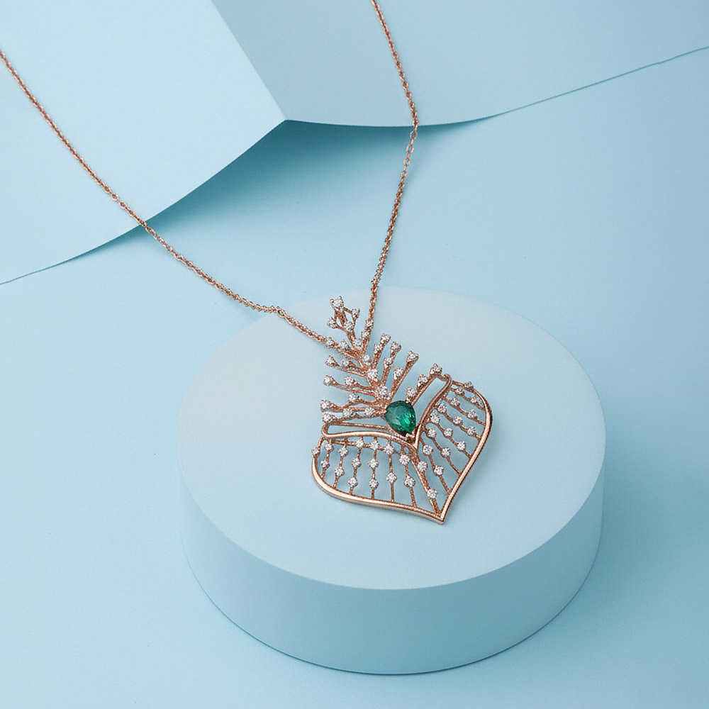 Lightweight range — a fine diamond pendant